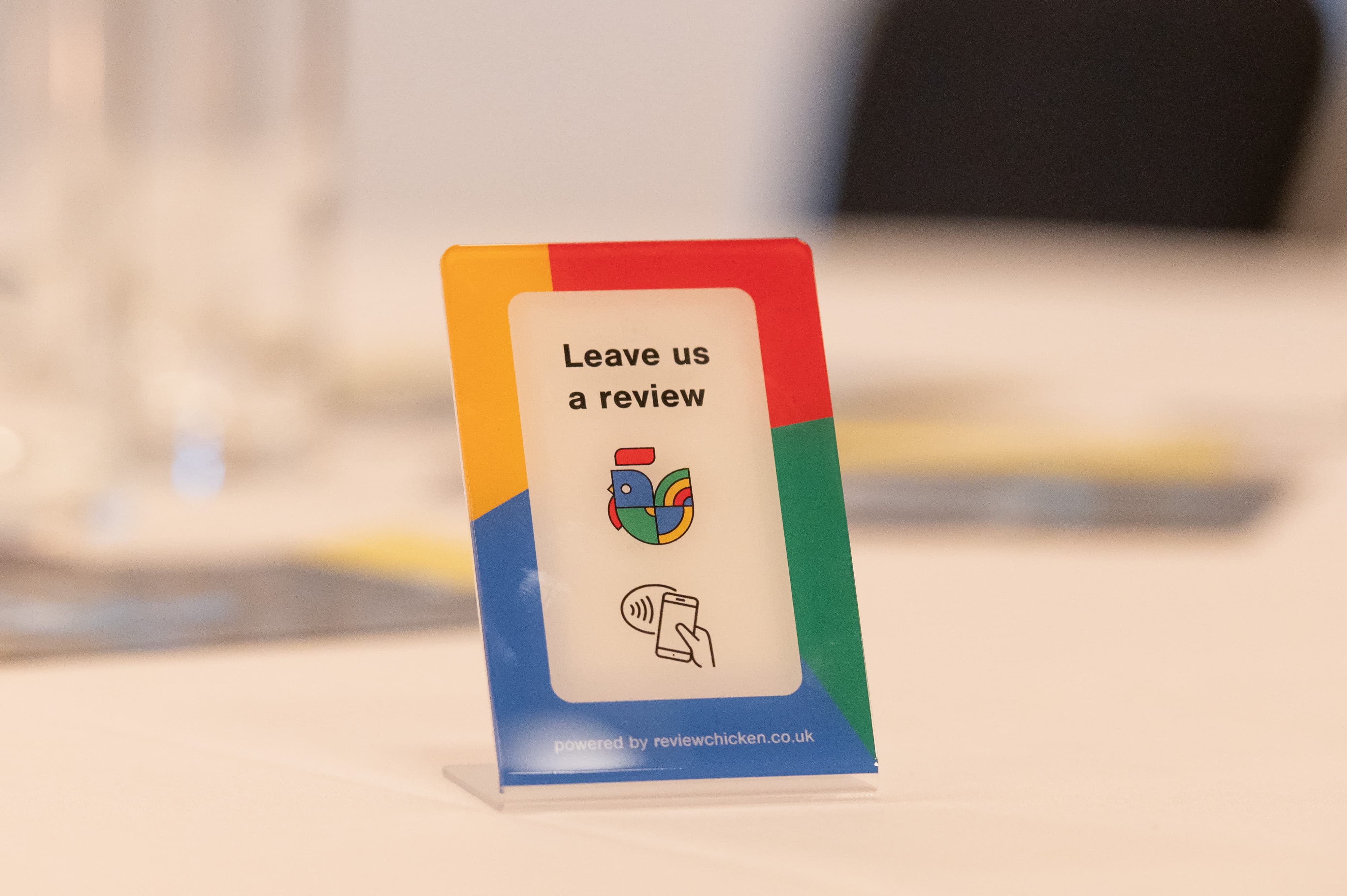 ReviewChicken stand photographed in a shop setting.